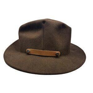 BAILEY of HOLLYWOOD Ultra Lite Wool Packer Fedora Hat Brown Large Made in USA
